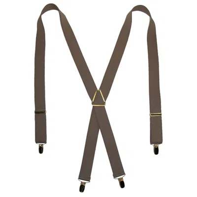 Ctm Men's Elastic X-back Suspenders With Brass Hardware In Multi
