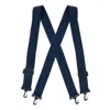 Ctm Men's Elastic X-back Suspenders With Plastic Hook Ends In Blue
