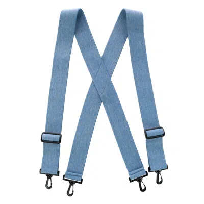 Ctm Men's Elastic X-back Suspenders With Plastic Hook Ends In Multi