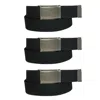 Ctm Men's Fabric Belt With Brass Flip Top Buckle (pack Of 3)