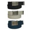 Ctm Men's Fabric Belt With Brass Flip Top Buckle (pack Of 3)