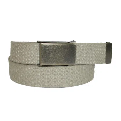 Ctm Men's Fabric Belt With Brass Flip Top Buckle (pack Of 3) In Green