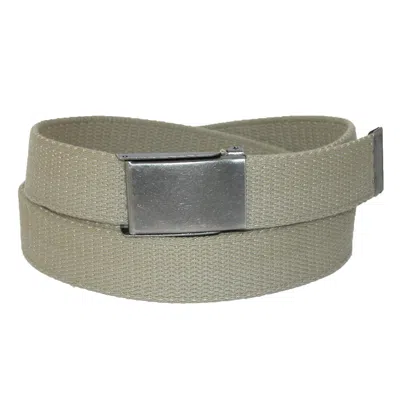 Ctm Men's Fabric Belt With Flip Top Nickel Buckle (pack Of 3) In Green