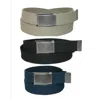 Ctm Men's Fabric Belt With Flip Top Nickel Buckle (pack Of 3) In Multi