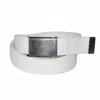 Ctm Men's Fabric Belt With Flip Top Nickel Buckle (pack Of 3) In White