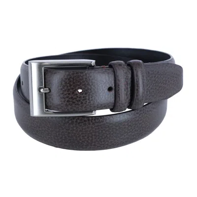 Ctm Men's Feather Edge Belt In Brown