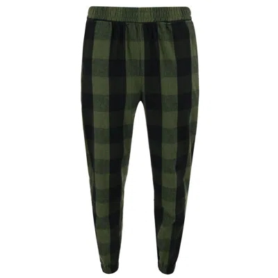 Ctm Men's Flannel Plaid Jogger Pant In Black