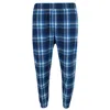 Ctm Men's Flannel Plaid Jogger Pant In Blue