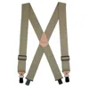 Ctm Men's Heavy Duty Clip-end Work Suspenders In Green