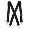 Ctm Men's Industrial Terry Logger Suspenders With Metal Swivel Hook Ends In Black