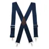 Ctm Men's Industrial Terry Logger Suspenders With Metal Swivel Hook Ends In Blue