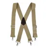 Ctm Men's Industrial Terry Logger Suspenders With Metal Swivel Hook Ends In Green