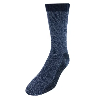 Ctm Men's Insulated Thermal Heated Value Pack Socks (3 Pairs) In Blue