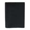 Ctm Men's Lambskin Bifold Wallet With Center Flap In Black