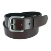 Ctm Men's Leather 1 3/8 Inch Removable Buckle Bridle Belt In Brown