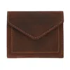 Ctm Men's Leather Envelope Style Trifold Wallet In Brown