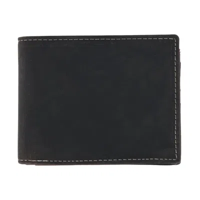 Ctm Men's Leather Expandable Bill Slot Bifold Wallet In Pink