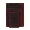 Ctm Men's Leather Front Pocket Money Clip In Brown