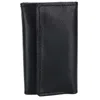 Ctm Men's Leather Key Case With Exterior Pocket In Black