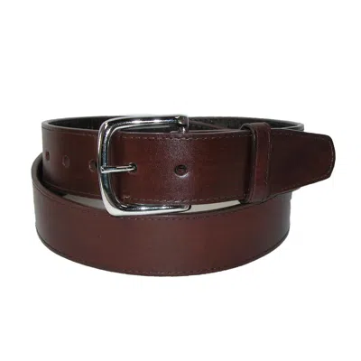 Ctm Men's Leather Money Belt Removable Buckle In Brown