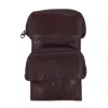 Ctm Men's Leather Pouch In Brown