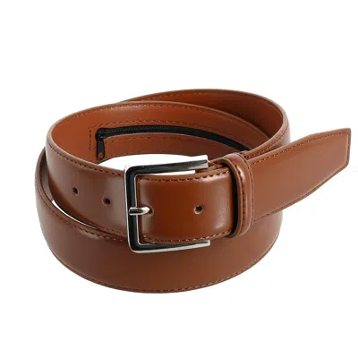 Ctm Men's Leather Travel Money Belt In Multi
