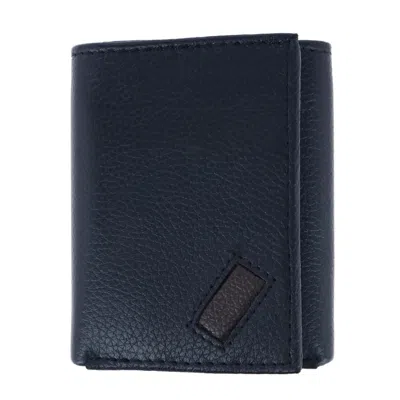Ctm Men's Leather Trifold Wallet In Black