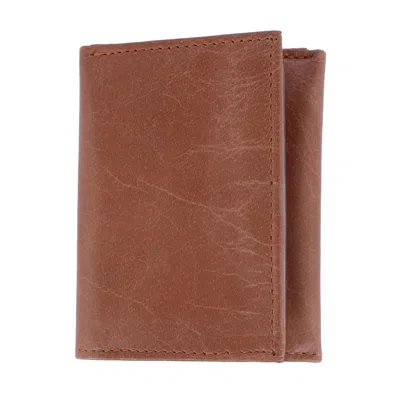 Ctm Men's Leather Trifold Wallet In Multi