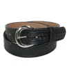 Ctm Men's Leather Western Belt With Removable Buckle In Black