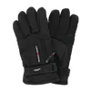 Ctm Men's Lined Winter Gloves With Zipper Pocket In Black