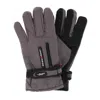 Ctm Men's Lined Winter Gloves With Zipper Pocket In Grey
