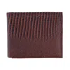 Ctm Men's Lizard Print Bifold Wallet In Brown