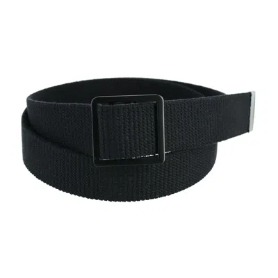 Ctm Men's Military Grade Belt With Open Face Buckle In Black