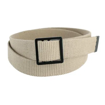 Ctm Men's Military Grade Belt With Open Face Buckle In Green