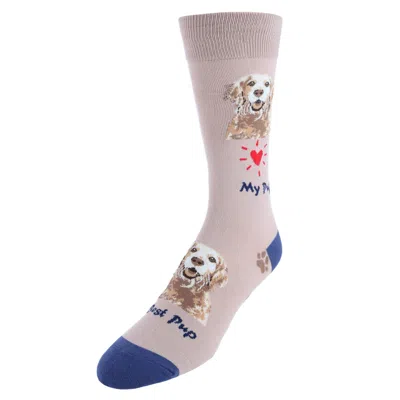 Ctm Men's My Pup Crew Novelty Socks In Multi
