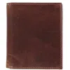 Ctm Men's Oil Pull Up Leather Hipster Bifold Wallet In Brown