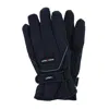 Ctm Men's One Size Microfiber Winter Ski Gloves With Wrist Strap In Black