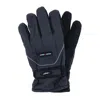 Ctm Men's One Size Microfiber Winter Ski Gloves With Wrist Strap In Grey