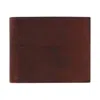 Ctm Men's Pull Up Leather Bifold Wallet With Coin Pocket In Brown