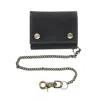 Ctm Men's Rfid Hunter Leather Chain Wallet In Black