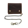 Ctm Men's Rfid Hunter Leather Chain Wallet In Brown