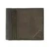 Ctm Men's Rfid Usa Embossed Leather Bifold Wallet In Green