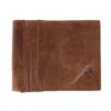 Ctm Men's Rfid Usa Embossed Leather Bifold Wallet In Multi