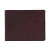 Ctm Men's Rfid Vintage Leather Bifold Wallet With Id Flap In Brown