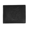 Ctm Men's Rfid Wolf Embossed Bifold Wallet In Black