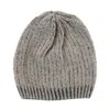 Ctm Men's Ribbed Knit Mixed Wool Beanie In White