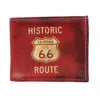 Ctm Men's Route 66 Bifold Wallet In Red