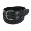 Ctm Men's Scorpion Lace Woven Belt In Black