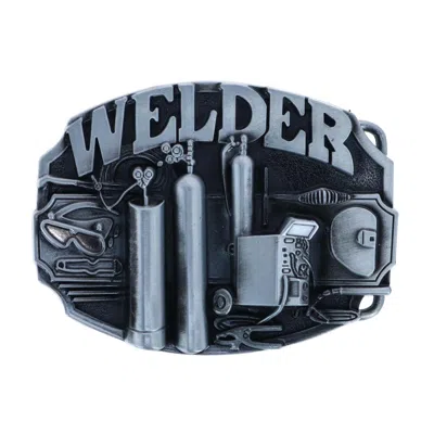 Ctm Men's Silver Trade Welder Belt Buckle