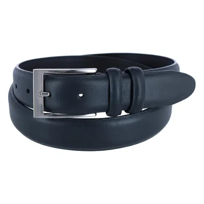 Ctm Men's Smooth Feather Edge Belt In Black